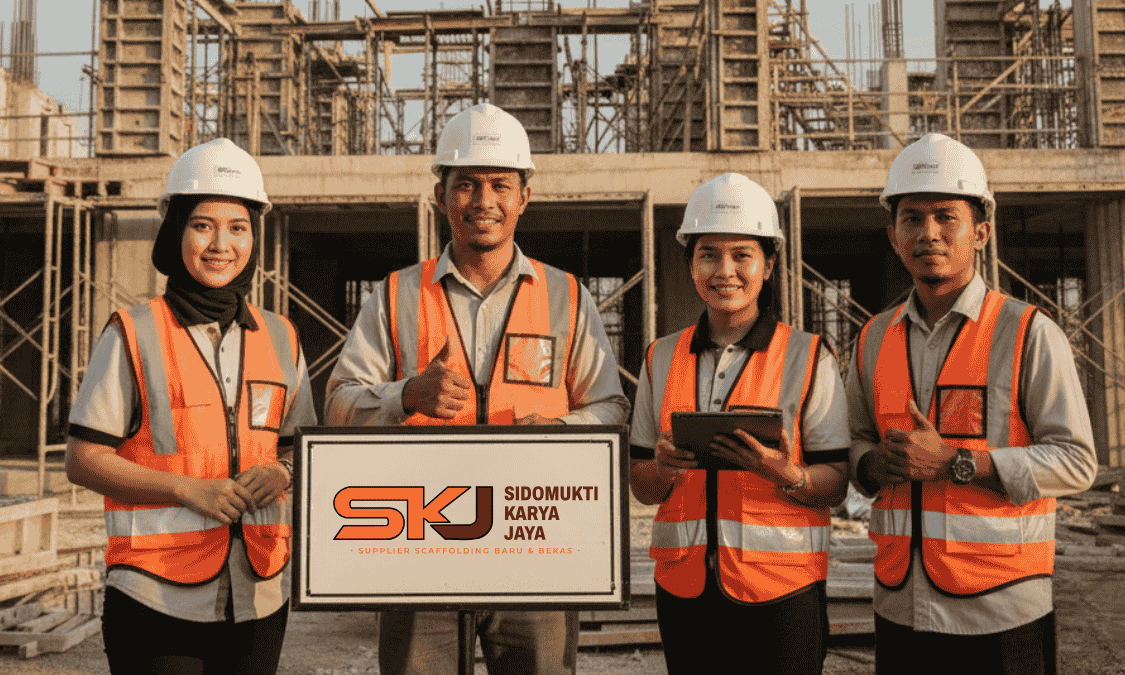 Tim Customer Service SKJ Scaffolding di Proyek Konstruksi