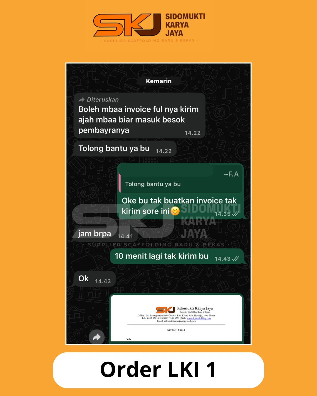Surat Kepuasan Pengadaan PT LKI 1