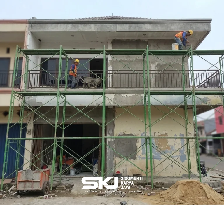 Sewa scaffolding bulanan untuk proyek ruko
