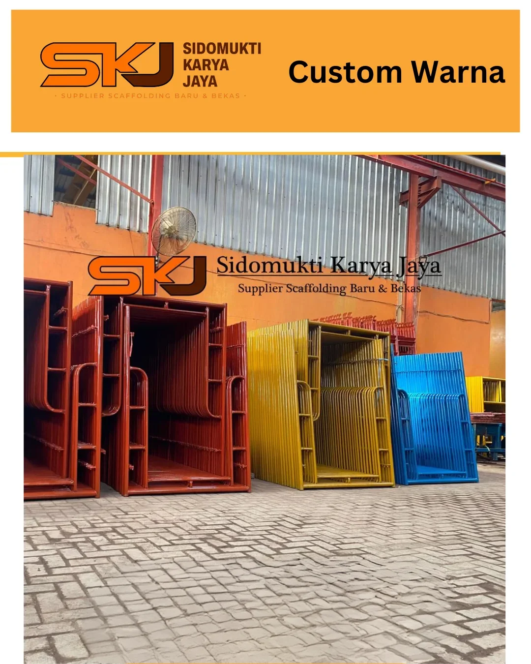 Produksi Scaffolding Custom Warna SKJ
