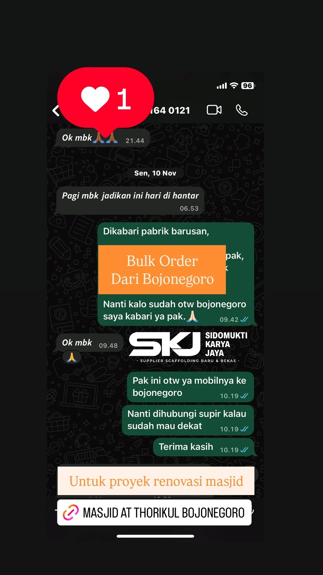 Testimoni Panitia dan Pengurus Yayasan - SKJ Scaffolding