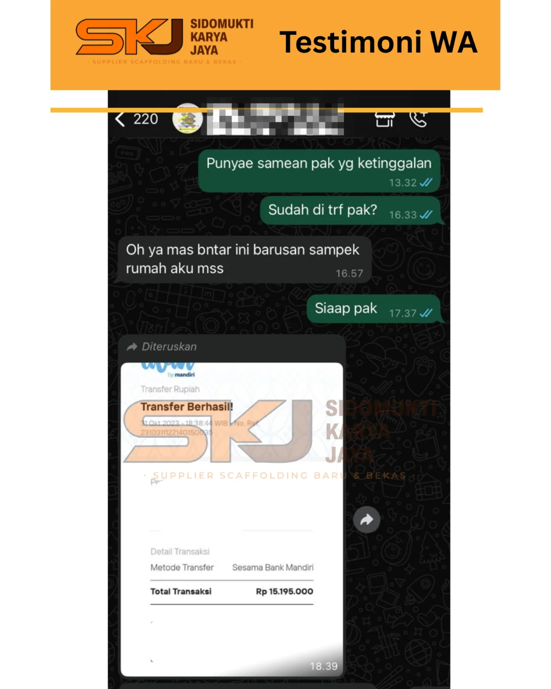 Testimoni SKJ Scaffolding