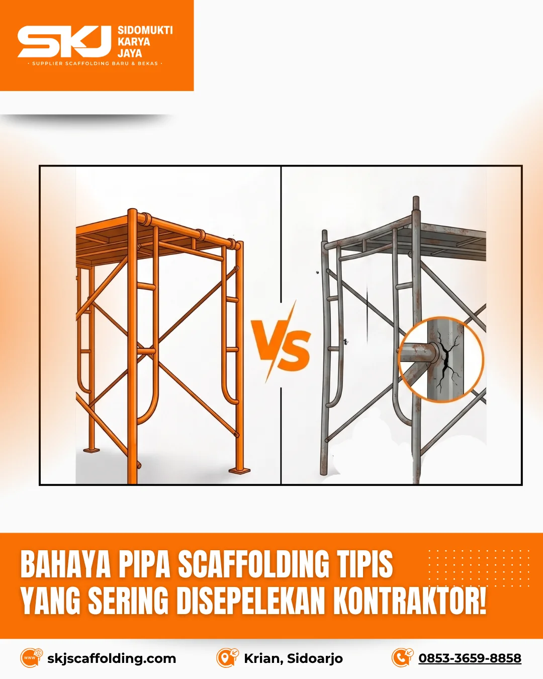 Bahaya Pipa Scaffolding Tipis - Slide 1
